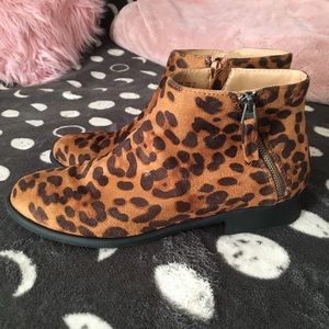 Time and True Cheetah Print Booties